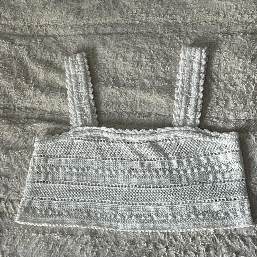 Aerie Ivory Crochet Lace Top - Picture 5 of 9